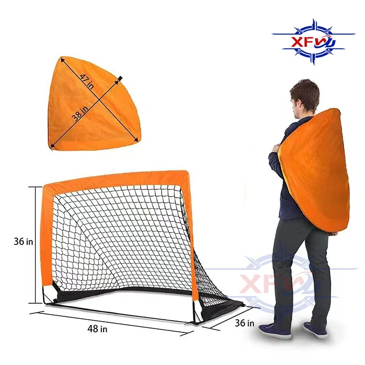 Portable Soccer Goal Pop up Football Gate Post Mini Folding Square Goal