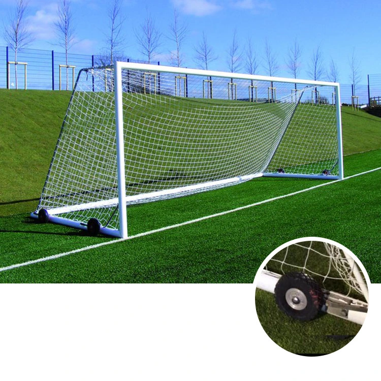 5mx2m Portable Aluminum Soccer Goalpost Football Goal with Wheel for Juniors Lym-500A